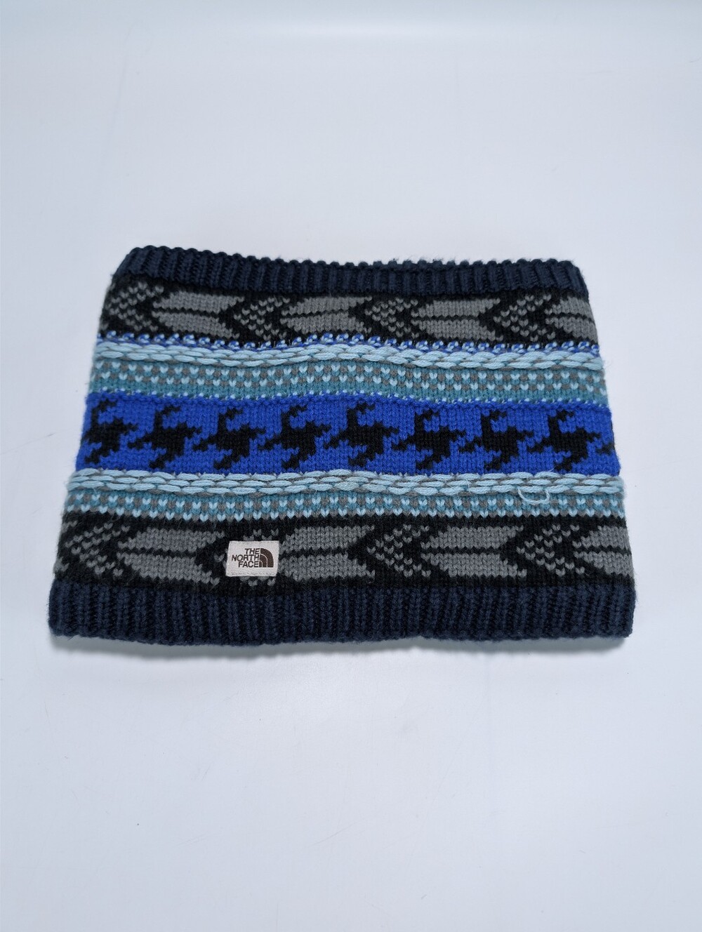The North Face Multi-color Sherpa Fleece Lined Chunky Knit Tube Scarf